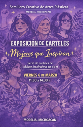 Actividad Cultural Comunitaria: 8M Exposición de carteles: Mujeres artistas